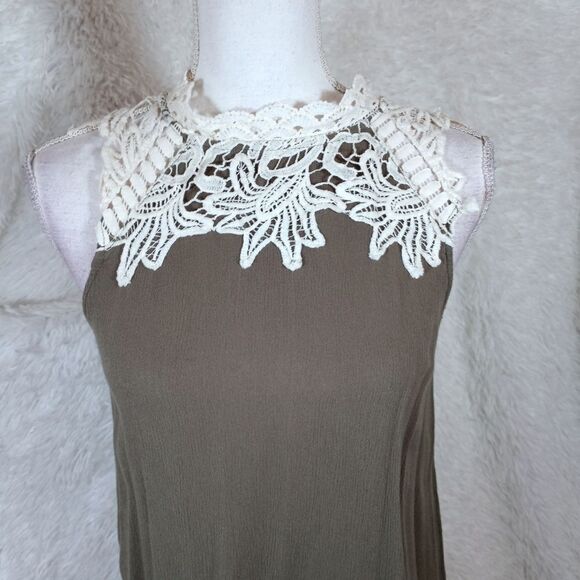 BOMBSHELLS ARMY GREEN &WHITE LACE DRESS SZ.S EUC - Picture 3 of 8
